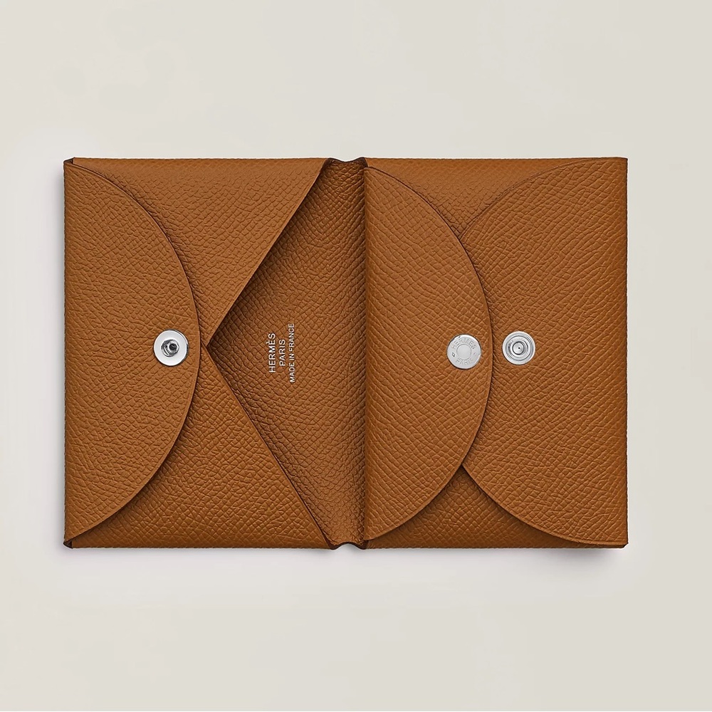 BNIB Hermes Calvi Duo Gold Epsom